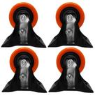 Kit 4 Rodízio PVC Laranja 2" 50mm Fixo - A09120-F - Ajax Kit 4 Rodízio PVC Laranja 2" 50mm Fixo - A09120-F - Ajax