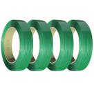 Kit 4 Rolos Fita Cinta De Arquear Pet Poliester Verde 13mm