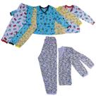 Kit 4 Roupa De Dormir Menino Manga Longa Bebê Algodão Fresquinho P M G