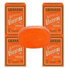 Kit 4 Sabonete Granado Extrato de Amêndoa Doce Glicerina Vegetal Natural em Barra 90g
