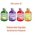 Kit 4 Sabonete Líquido Fuzetto Aroma e Frescor 250ml