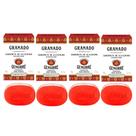 Kit 4 Sabonete Phebo Granado Gengibre Energizante Glicerina Vegetal Natural em Barra 90g