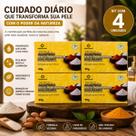 Kit 4 Sabonetes Nativa Brasil Açafrão Argila Branca Dolomita 90g Higiene Corporal