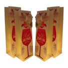 Kit 4 Sacolas Garrafa Vinho Champagne - Taça Vermelha