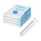 Kit 4 Sacos À Vácuo Organizador Vacuum Bag 70x110cm + Bomba