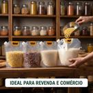 Kit 4 sacos de armazenamento 5 litros com alça e bico dosador transparente reutilizável para líquido