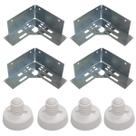 Kit 4 Salva Gabinete + Pé Nivelador Lavadora Roupa Universal