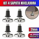 Kit 4 Sapata Niveladora Pé Nivelador Base Pezinho Para Móveis Com Bucha 21mm