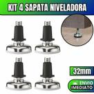Kit 4 Sapata Niveladora Pé Nivelador Base Pezinho Para Móveis Com Bucha 21mm
