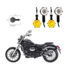 Kit 4 Seta Modelo P41 Farol Milha Custom para Moto DAFRA HORIZON 250 Ano 2014 2015 2016 2017 Angel Eyes Redondo