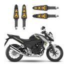 KIT 4 Seta Sequencial Pisca de Led Estrela Modelo P09S Moto CB 500F Ano 2004 2005 2006200720082009