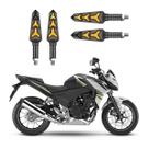 KIT 4 Seta Sequencial Pisca de Led Estrela Modelo P09S Moto CB 500F Ano 2016 2017 2018201920202021