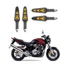 KIT 4 Seta Sequencial Pisca de Led Universal Modelo P09S Estrela Moto CB 1300 Ano 2010 2011 2012 2013 2014 2015