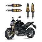 KIT 4 Seta Sequencial Pisca de Led Universal Modelo P09S Estrela Moto CB 600F Ano 2010 2011 2012 2013 2014 2015
