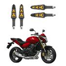 KIT 4 Seta Sequencial Pisca de Led Universal Modelo P09S Estrela Moto CB 650F Ano 2004 2005 2006200720082009