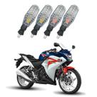 Kit 4 Setas Dianteiro e Traseiro Modelo PF01 Para Moto Honda CBR 250R 2010 2011 2012 2013 2014 2015