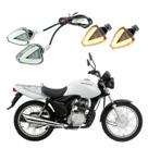 KIT 4 Setas Esportiva Pisca de Led Modelo P07 para Moto Honda CG 125 CARGO 2010 2011 2012 2013 2014 2015