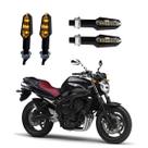 KIT 4 Setas Esportiva Pisca de Led Modelo P29 Para Moto FAZER 600 FZ 6S 2016 2017 2018201920202021