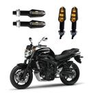 KIT 4 Setas Esportiva Pisca de Led Modelo P29 Para Moto FZ6 N 2010 2011 2012 2013 2014 2015