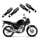 KIT 4 Setas Esportiva Pisca de Led Modelo P29 Para Moto Honda CG 150 START 2016 2017 2018 2019 2020 2021