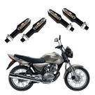 KIT 4 Setas Esportiva Pisca de Led Modelo P29 Para Moto Honda CG 150 Titan ESD 2004 2005 2006 2007 2008 2009