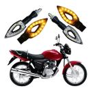 Kit 4 Setas Esportivas de Led P01 Modelo Flecha vazado para Moto Honda CG 150 TITAN KS 2016 2017 2018201920202021