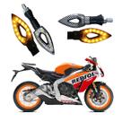 Kit 4 Setas Esportivas Led P01C Carbono Flecha vazado Moto CBR 1000 F Ano 2004 2005 2006 2007 2008 2009