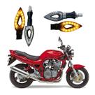 Kit 4 Setas Esportivas Led P01C Carbono Modelo Flecha vazado Moto Bandit 600 Ano 2004 2005 2006 2007 2008 2009 Kit 4 Setas Esportivas Led P01C Carbono Modelo Flecha vazado Moto Bandit 600 Ano 2004 2005 2006 2007 2008 2009