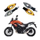 Kit 4 Setas Esportivas Led P01C Carbono Modelo Flecha vazado Moto CB 500X Ano 2016 2017 2018 2019 2020 2021