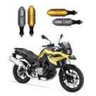 KIT 4 Setas Esportivas Pisca de Led Modelo P26 Para Moto BMW G 450X Ano 2010 2011 2012 2013 2014 2015