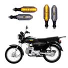 KIT 4 Setas Esportivas Pisca de Led Modelo P26 Para Moto DAFRA SUPER 100 Ano 2010 2011 2012 2013 2014 2015