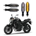 KIT 4 Setas Esportivas Pisca de Led Modelo P26 Para Moto FZ6 N Ano 2016 2017 2018201920202021