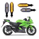 KIT 4 Setas Esportivas Pisca de Led Modelo P26 Para Moto KAWASAKI NINJA 250R Ano 2004 2005 2006 2007 2008 2009