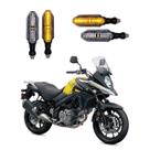 KIT 4 Setas Esportivas Pisca de Led Modelo P26 Para Moto SUZUKI DL 1000 V Strom Ano 2016 2017 2018201920202021