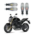 Kit 4 Setas Pisca de Led Dianteiro E Traseiro Modelo PF01 Honda CB 600F HORNET 2004 2005 2006 2007 2008 2009