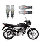 Kit 4 Setas Pisca de Led Dianteiro E Traseiro Modelo PF01 Honda CG 150 SPORT 2016 2017 2018 2019 2020 2021