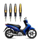 KIT 4 Setas Sequenciais Modelo P25B Slim / Palito Para Moto BIZ 125 ES 2016 2017 2018201920202021
