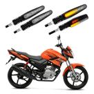 KIT 4 Setas Sequenciais Modelo P25B Slim / Palito Para Moto FAZER 150 2004 2005 2006 2007 2008 2009