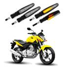 KIT 4 Setas Sequenciais Modelo P25B Slim / Palito Para Moto Honda CB 300R 2010 2011 2012 2013 2014 2015