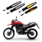 KIT 4 Setas Sequenciais Modelo P25B Slim / Palito Para Moto XTZ 250 LANDER 2010 2011 2012 2013 2014 2015