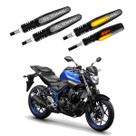 KIT 4 Setas Sequenciais Modelo P25B Slim / Palito Para Moto YMH MT 03 2004 2005 2006 2007 2008 2009