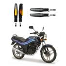 KIT 4 Setas Sequenciais Pisca de Led Modelo P25B Slim / Palito Para Moto CBX 150 Ano 2004 2005 2006 2007 2008 2009