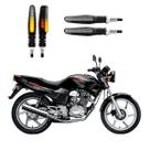 KIT 4 Setas Sequenciais Pisca de Led Modelo P25B Slim / Palito Para Moto CBX 200 Ano 2004 2005 2006 2007 2008 2009