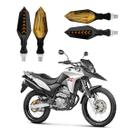 KIT 4 Setas Sequenciais Pisca de Led Modelo P43S Honda XRE 300 ABS 2004 2005 2006 2007 2008 2009