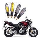 Kit 4 Setas Sequenciais Pisca de Led Universal Modelo P50S Moto CB 1300 Super Four 2004 2005 2006 2007 2008 2009