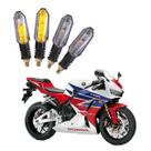 Kit 4 Setas Sequenciais Pisca de Led Universal Modelo P50S Moto CBR 600RR 2016 2017 2018 2019 2020 2021