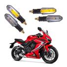 Kit 4 Setas Sequenciais Pisca de Led Universal Modelo P50S Moto CBR 650R 2004 2005 2006 2007 2008 2009