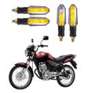 Kit 4 Setas Sequenciais Pisca Led Universal Modelo P50S Moto CG 150 FAN 2004 2005 2006 2007 2008 2009 2010 2011 2012