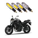 Kit 4 Setas Sequenciais Pisca Led Universal Modelo P50S Moto FZ6N 2004 2005 2006 2007 2008 2009 2010 2011 2012