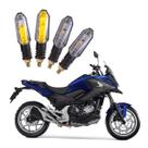 Kit 4 Setas Sequenciais Pisca Led Universal Modelo P50S Moto HONDA NC 750X 2004 2005 2006 2007 2008 2009 2010 2011 2012